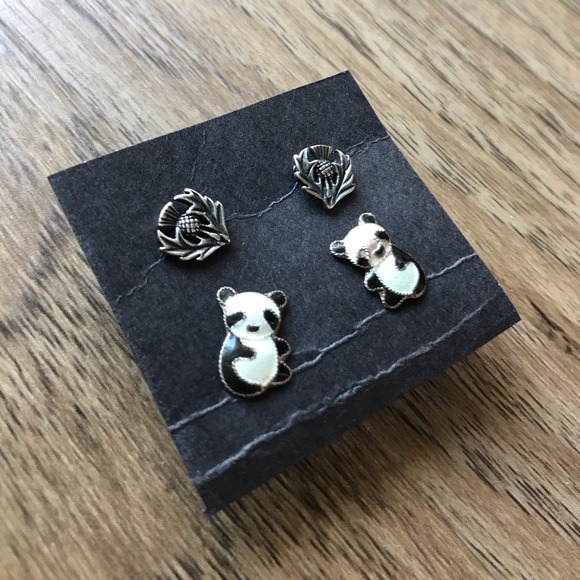 Sterling Silver Stud Earring Set - Picture 5 of 5